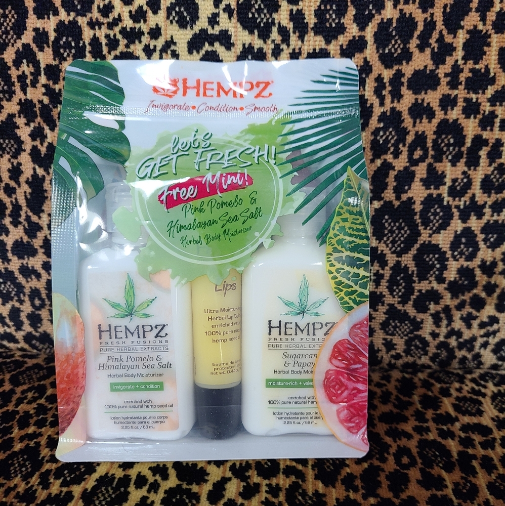 Hempz Lotion and Lip Scrub Trio